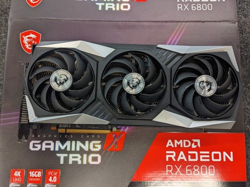 MSI Radeon RX 6800 GAMING X Trio 16GB GDDR6 Graphics Card - Picture 2 of 7