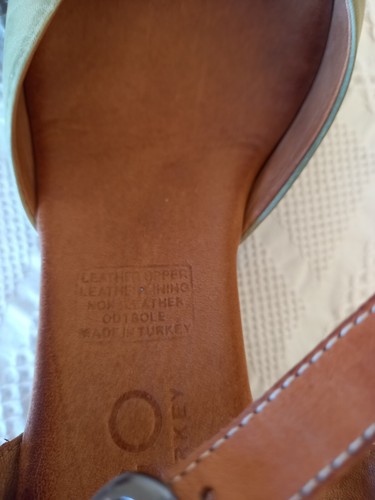 Mago Wedge Sandal Straps Leather "Made In Turkey" Sz 40 Eu - Picture 5 of 6
