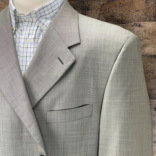 John Nordstrom Italian Wool Sport Coat Men 48L Taupe Blazer Suit Jacket 3 Button - Picture 5 of 15