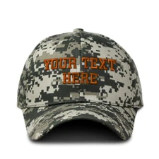 Custom Embroidered Camo Baseball Cap Cotton Hunting Dad Hats for Men & Women