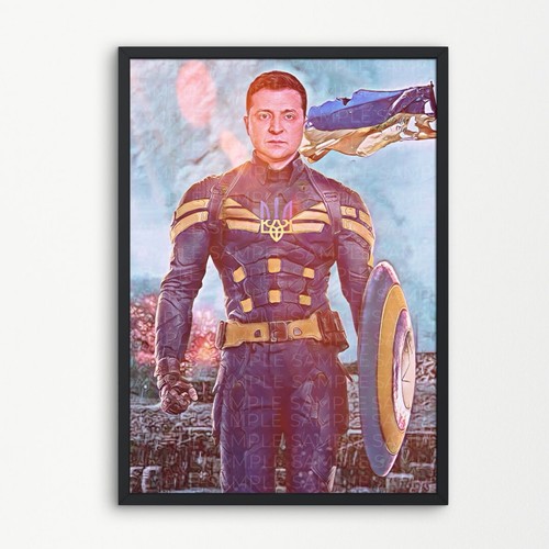 “Mitsnistʹ” Limited Edition Pres. Zelenskiy Wall Art - 10% Donated To Refugees - Picture 2 of 4