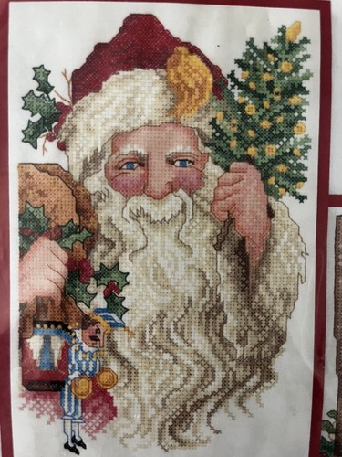 The Vermillion Stitchery Counted Cross Stitch Charts 267 “Two Santa Portraits” - Picture 3 of 5