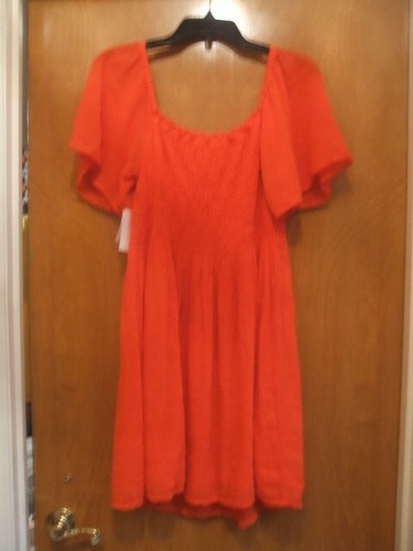 VELVET Graham & Spencer Red Guaze Dress ESME Off Shoulder Small NWT $268 Shift S - Bild 13 von 16