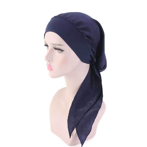 Muslim Hijab Cancer Chemo Hat Turban Cap Cover Hair Loss Head Scarf Wrap Womens~ - Picture 9 of 53