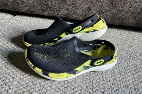 Crocs LiteRide 360 Clog (schwarz/zitrusmarmoriert Batik) Schuhe Herren 7 Damen 9