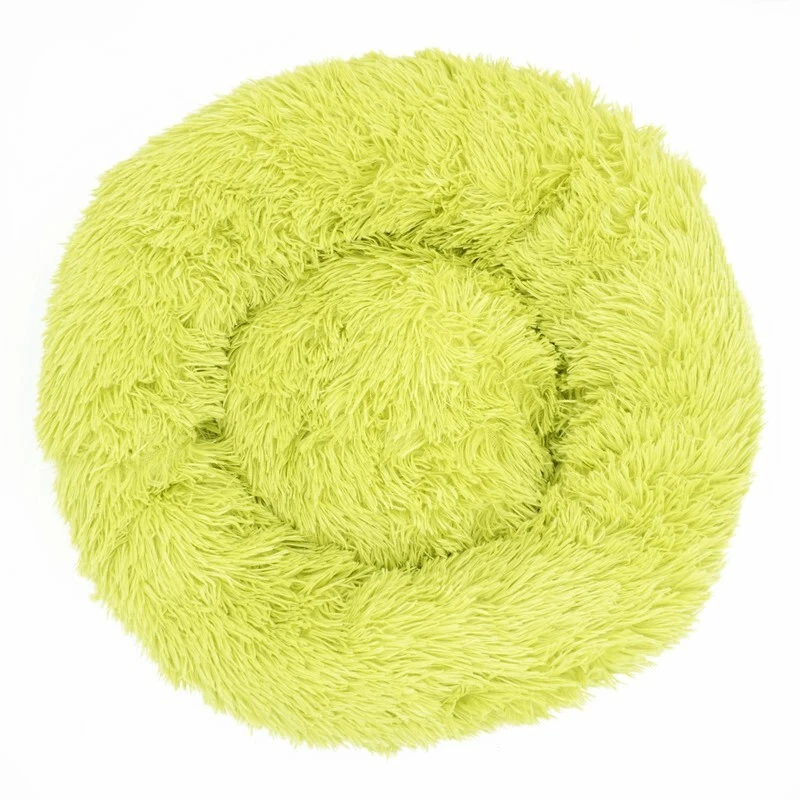 Cama para perro mascota para casa de perro gato alfombra redonda de felpa sofá cama calmante para mascotas cama donut Foto 3 de 4