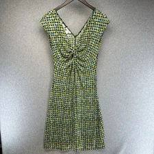 Lady Hathaway Womens Sheath Dress Size 6 Multicolor Geometric V-Neck Stretch
