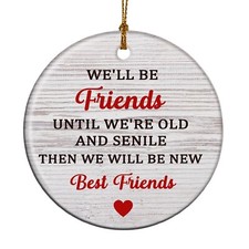 Good Friend Christmas Ornaments Friends Bestie Ornaments 3" Friendship Xmas T...