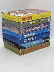 Nintendo NES Lot: (7) - Dr.Mario, Dragon Power, Gauntlet II & More! 