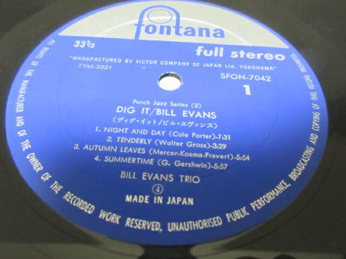 Bill Evans Dig It! Punch Jazz Series 2 Japan Vinyl LP OBI SFON-7042 Piano Lafaro - Picture 8 of 9