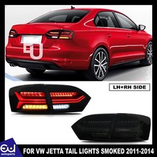 COPPIA FANALI POSTERIORI LED FUMÈ PER VW JETTA MK6 2011 12 13 14 FANALI FRENO POSTERIORI L+R