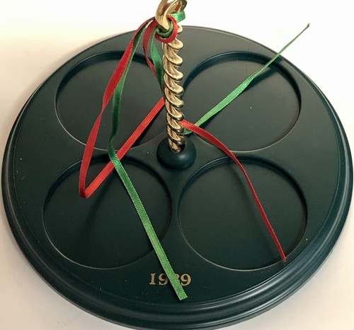 VINTAGE!!️EXQUISIT!!️”1989” Punze 4 Karussell Pferde mit Ständer Weihnachtsdeko - Bild 7 von 12