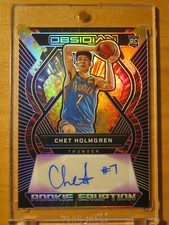 2022-23 Obsidian CHET HOLMGREN  Rookie Eruption Auto  Elec. Etch PURPLE #21/75