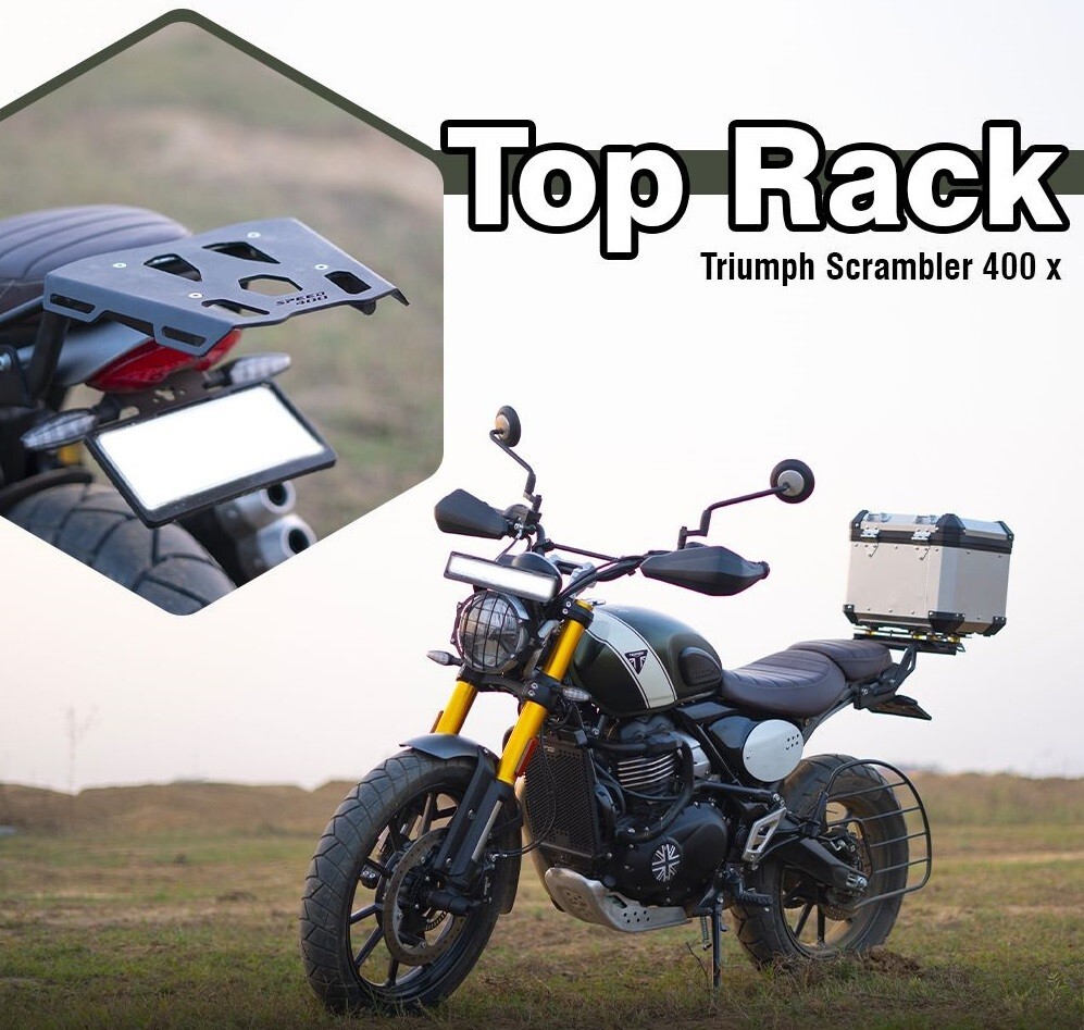 Top Rack With Steel Plate Fit for TRIUMPH SCRAMBLER 400 X | eBay