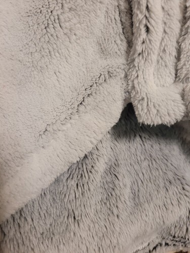 Berkshire Pet Light Gray Faux Fur Dog Coat Faux Fur Lined MEDIUM NWT - Picture 9 of 10
