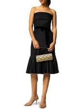 $168 NWT Banana Republic Silk Taffeta Lace Strapless Dress 2P 2 Petite PXS P XS