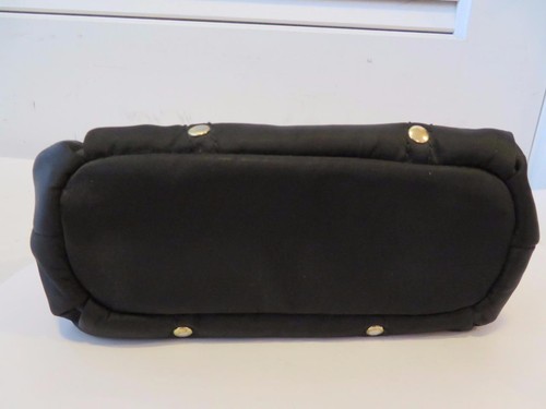 WOMENS MZW BLACK NYLON ZIP-AROUND COSMETIC POUCH W/GOLD HARDWARE - Picture 5 of 7