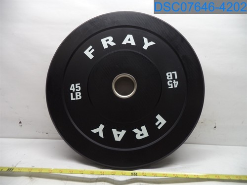 Fray: 45lb schwarz, Gummi, Bumper Plate - Bild 1 von 4
