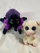 Ty Beanie Boos Plush Lot of 2 - Piggley Pig & Creeper Spider  R1