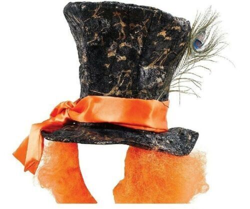 Mens Mad Hatter Top Hat Alice Fairytale World Book Day Week Costume Accessory - Picture 1 of 4