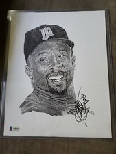 Kirby Puckett Signed Auto Autograph 8 X 10 Lithograph BECKETT BAS