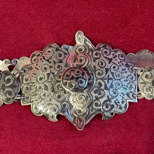 Antique Russian Imperial Niello 84 Silver Belt - Picture 4 of 13