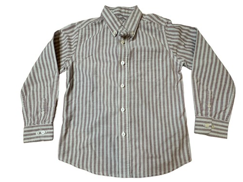 George Boy's Striped Button Down Collared Dress Shirt, Size S 6-7 NWOT - Picture 1 of 4