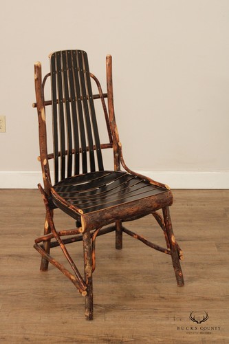 Adirondack Style Rustic Wood Four-Piece Dining Set - Picture 4 of 12