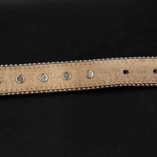 B. B. Simon Swavorski Crystal Pink Snakeskin Python Size 36 Belt Mabeline - Picture 18 of 22