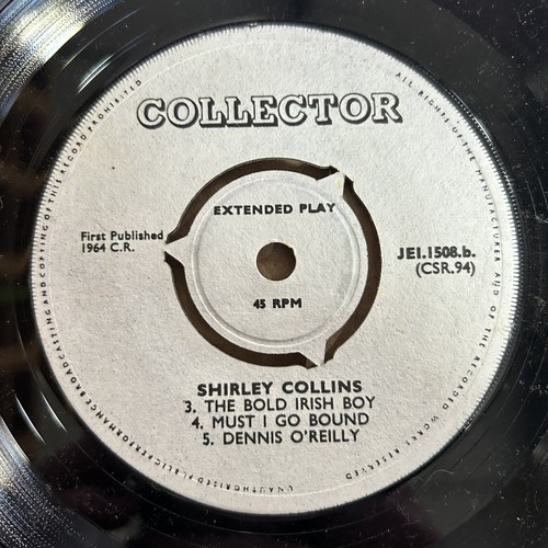 Shirley Collins - Sings Irish - Original UK Collector 7" EP -JEI 1508 Top Copy! - Picture 3 of 3