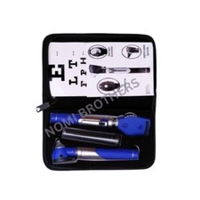 OTOSCOPE OPHTHALMOSCOPE (BLUE) FIBER OPTIC EXAMINATION LED ENT, DIAGNOSTIC, SET