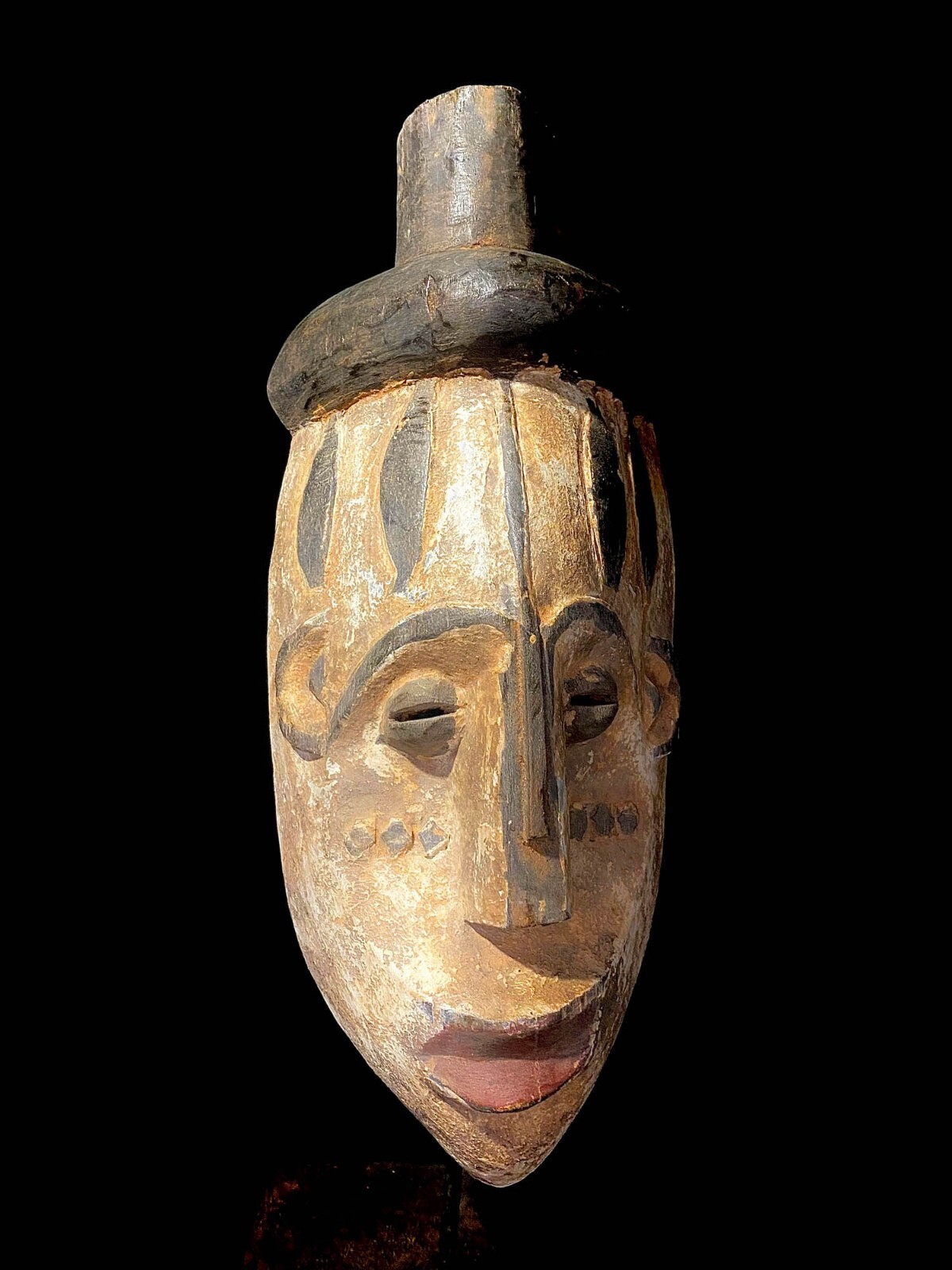 African Nigerian Igbo Wood Carved Maiden Spirit Mask IGBO Mask-6522 - Photo 11 sur 24