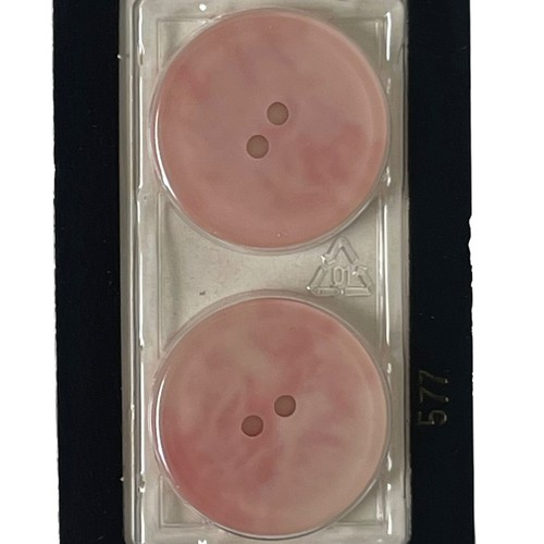 Buttons Marble Pink Round Flat 2-Hole 2-Pack 1" 25MM Dill No. 577 Germany - Picture 8 of 8