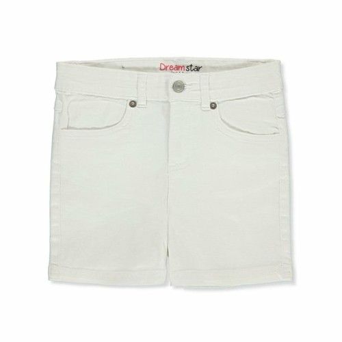 Six Dreamstar Girls' Twill Shorts: (Colors: 2 white 1 black 1 pink 1 blue 1 red) - Picture 5 of 5