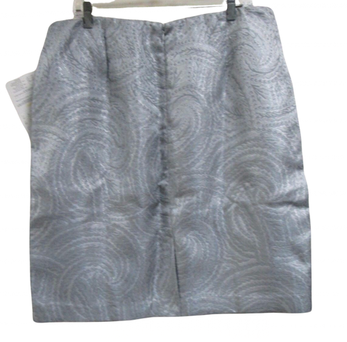 VICTOR COSTA OCCASION SILVER TEXTURED METALLIC SHIMMER SKIRT 1X - NWT - Picture 2 of 9