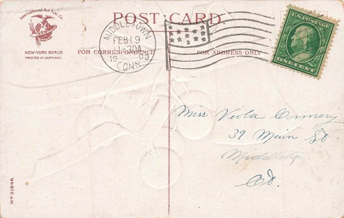 TARJETA POSTAL DE CUMPLEAÑOS VINTAGE DE GEORGE WASHINGTON HERE'S TO THE HATCHET 1909 120323 S - Imagen 2 de 2