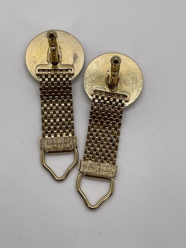 Antique Mid-20th Pair Of Century Gold Plate Cinco Centavo Mexican Coin Cufflinks - Picture 6 of 9