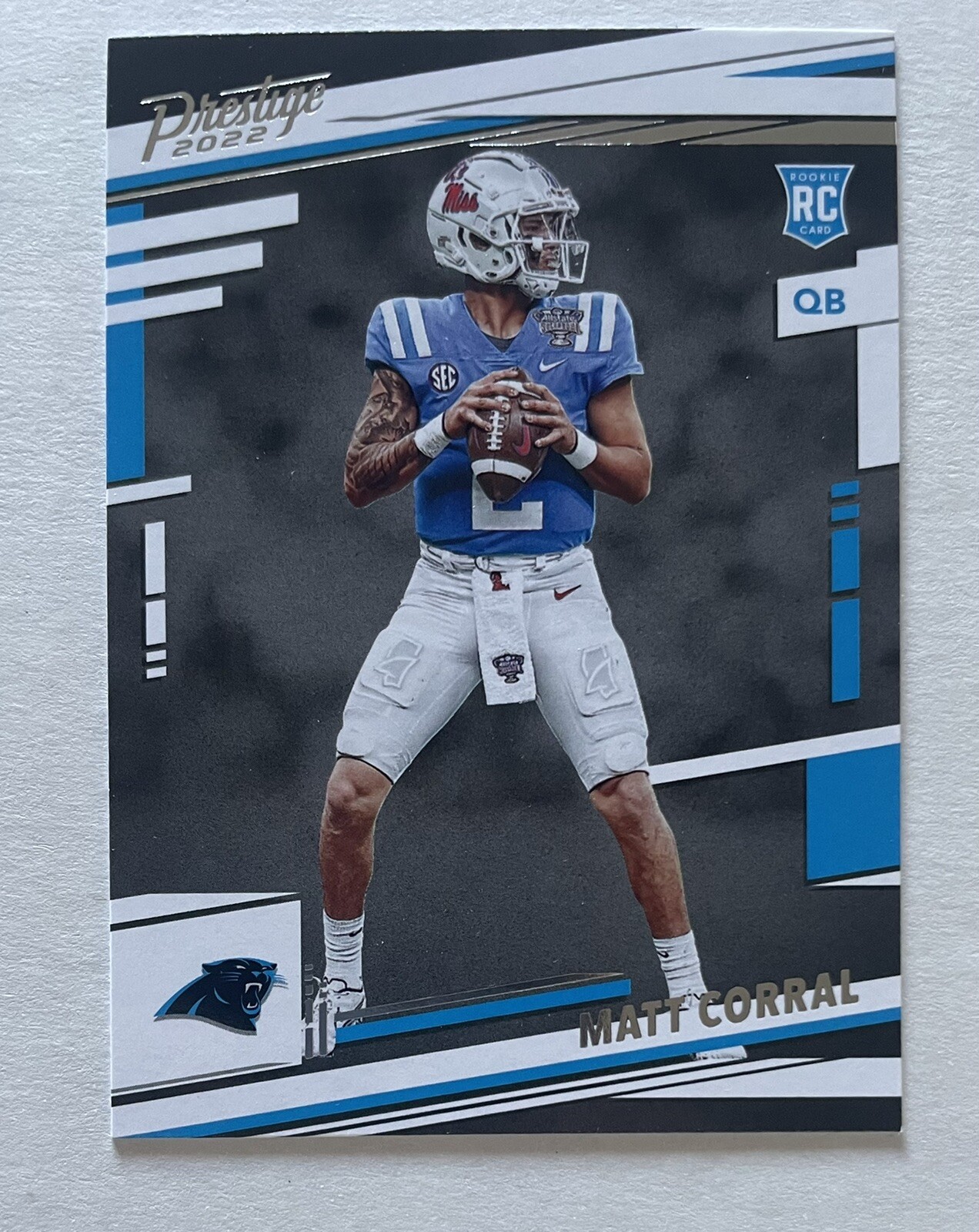 2022 Prestige Football Matt Corral Base Rookie Card RC #302 Panthers