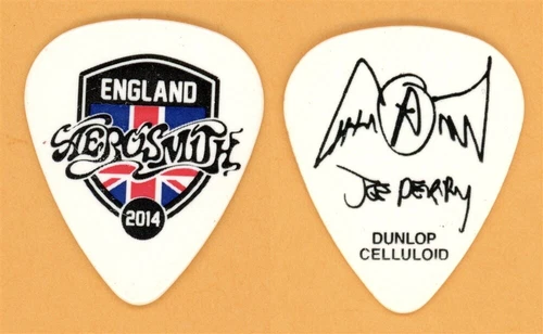 Aerosmith Joe Perry England Vintage Guitar Pick - 2014 Global Warming Tour