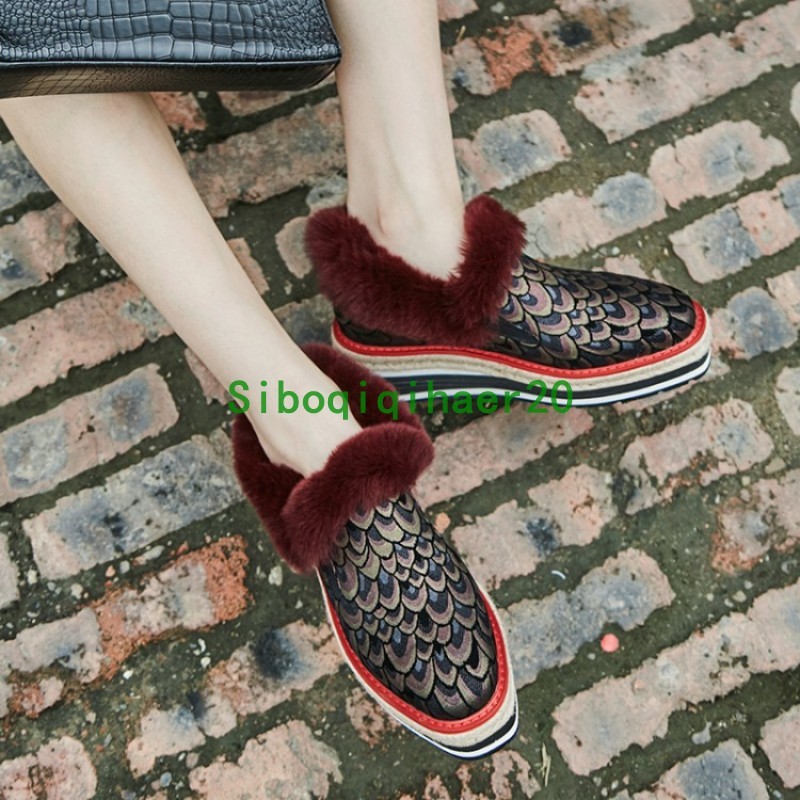 Moda Para Mujeres Puntera Puntiaguda Puntiaguda Puntera Tire de piel de conejo Tacón Con Plataforma Zapatos botas ankel Multi f4e47c Moda Para Mujeres Puntera Puntiaguda Puntiaguda Puntera Tire de piel de conejo Tacón Con Plataforma Zapatos botas ankel Multi f4e47c