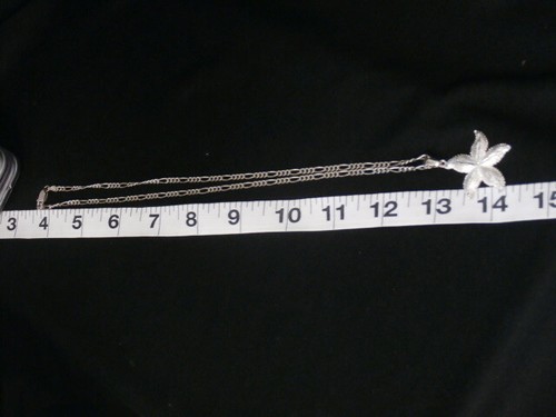 Vintage Sterling Silver Unique Starfish Pendant Necklace. Make Offer! #1396 - Picture 8 of 8
