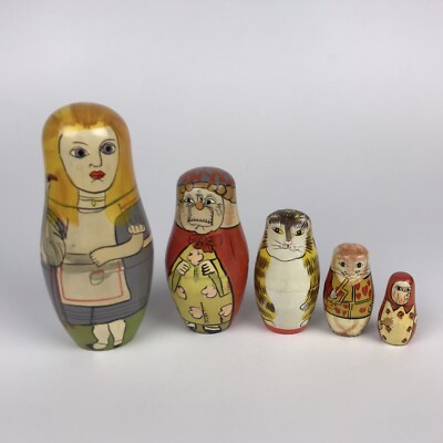 Matryoshka Russian Nesting Doll Babushka Alice’s Adventures in Wonderland 5 pcs Matryoshka Russian Nesting Doll Babushka Alice’s Adventures in Wonderland 5 pcs