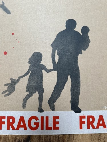 Zedsy - Fragile - Hand Sprayed Original Art Street Graffiti Banksy Style - Picture 3 of 11