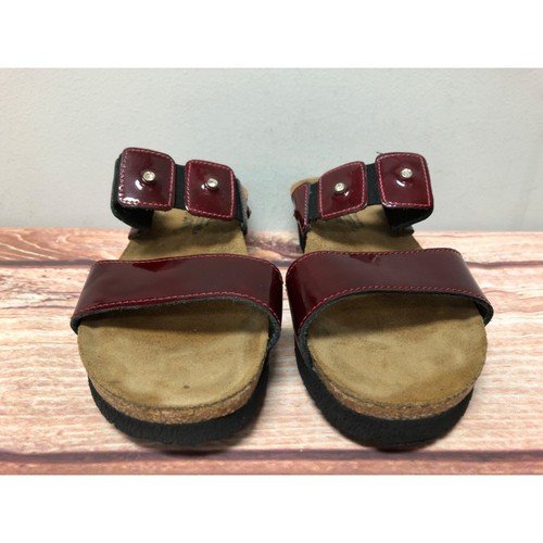 NAOT ASHLEY Burgundy Rhinestone Slide Sandals Womens 38 / 7 (8L54) - Picture 8 of 10