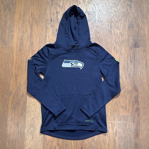 Seattle Seahawks Hoodie Mens S Blue Under Armour NFL Combine Authentic Pullover - Picture 2 of 14