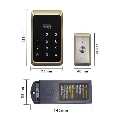 Wiring-free Wireless 1K User 125KHz EM/ID Standalone Access Control+Strick lock - Picture 3 of 25