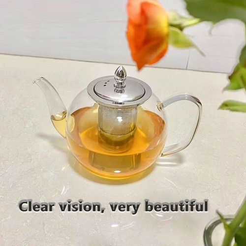 40oz - Glass Teapot with Removable Infuser, Stovetop Safe, Tea Kettle Tea Pot - Picture 7 of 9
