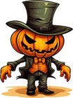 Halloween Pumpkin Man Colourful Bedroom Wall Vinyl Sticker Decals l534