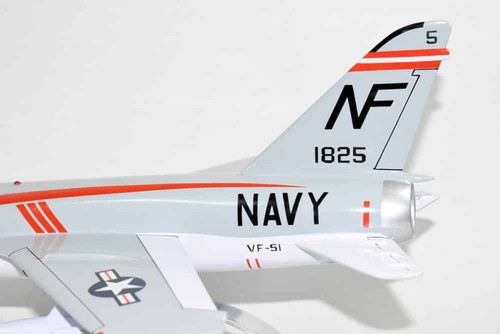 VF-51 Screaming Eagles F-11 Tiger, 18" Mahogany Model - Picture 7 of 8