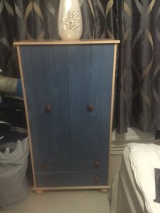 Kids Childrens Blue Wardrobe Ebay